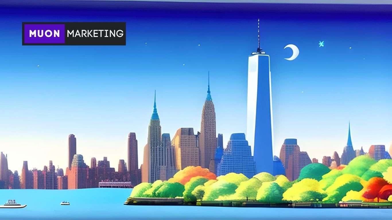 ghibli-styled picture of new york skyline
