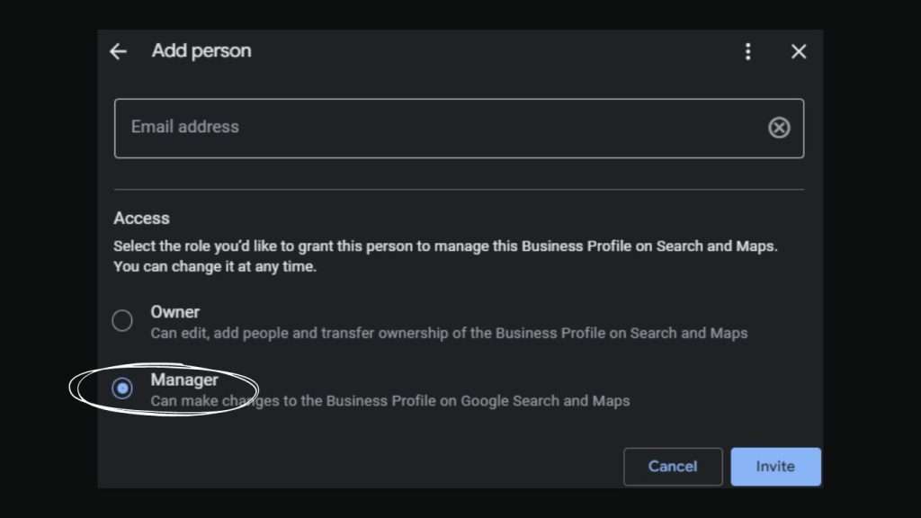 step 5 add manager
