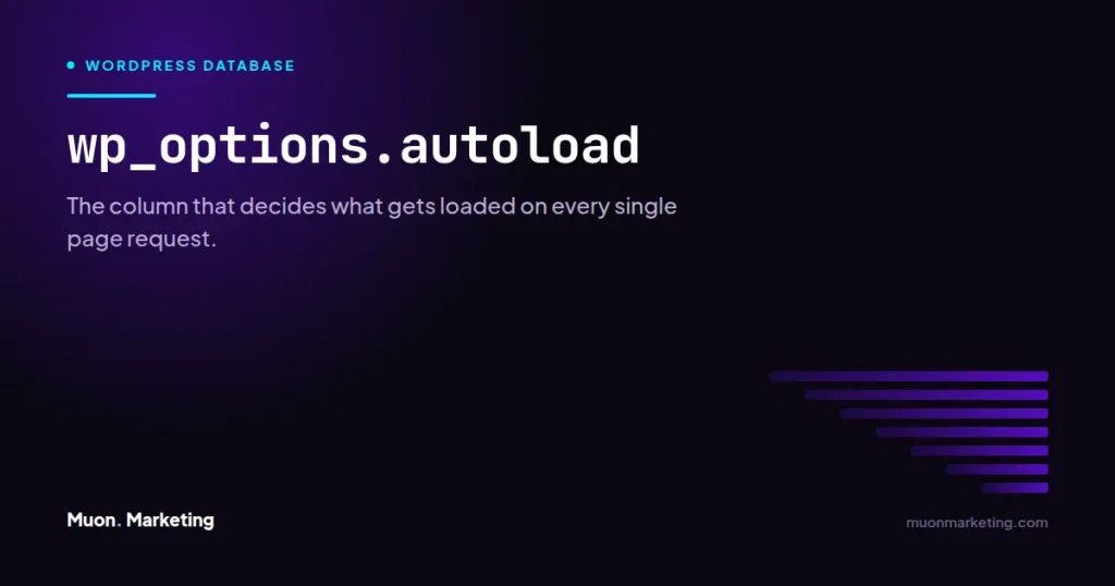 wp_options.autoload. The column that decides what gets loaded on every single page request.